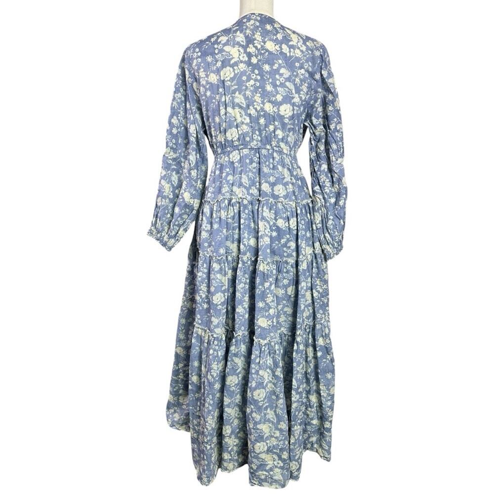 Free People Ethereal Dainty Cottage Pappiet Midi Dress Bluebell Maxi Top XL - Picture 7 of 12